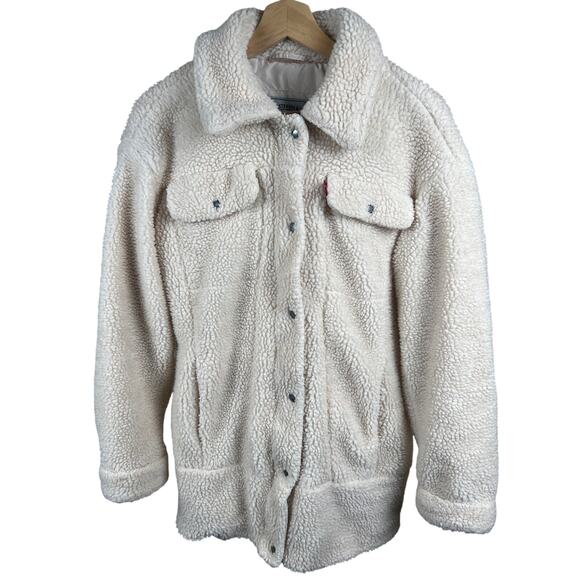 Levi's Strauss & Co Small Women's Faux Shearling Sherpa Oversize - Picture 1 of 6